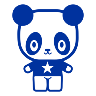 Young Star Panda Decal (Blue)